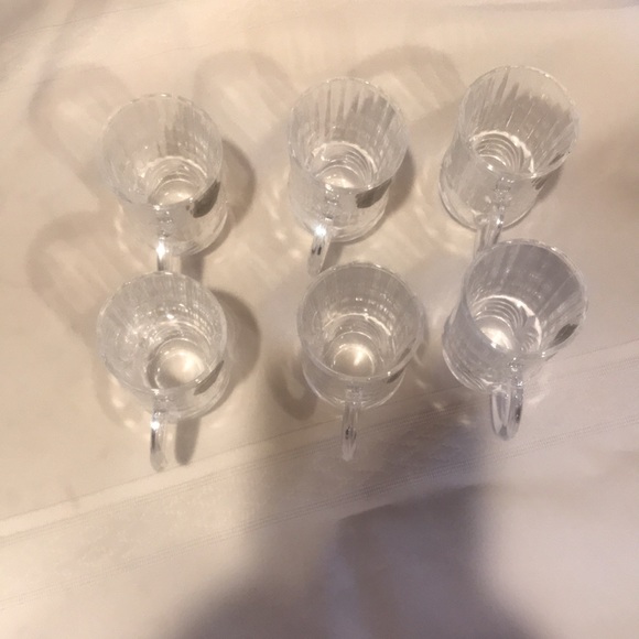 Aurea Italian crystal set with saucers BNWT - Picture 4 of 11